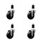 Service Caster 3.5'' SS Soft Rubber Wheel Swivel 1-1/2'' Expanding Stem Caster Set, 4PK SCC-SSEX20S3514-SRS-112-4 - alternate 1